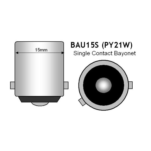 Resistor Bau15s 1156  py21w motstånd problemlösare canbus 2-pack Svart