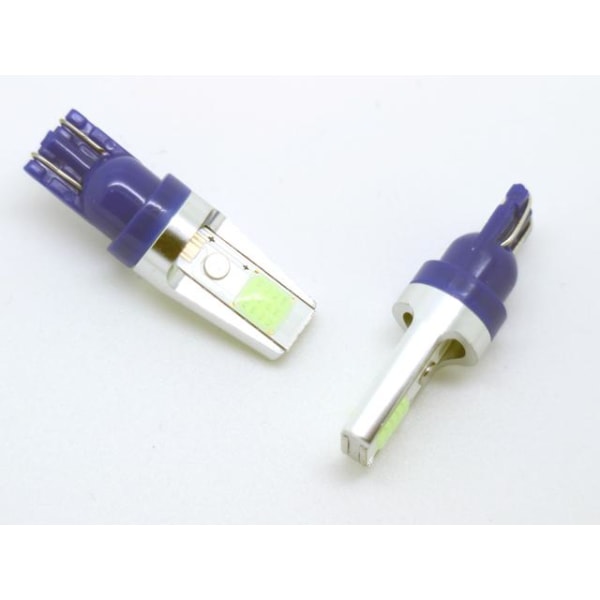 T10 w5w blå Led lampor Canbus m. COB chip 2-pack