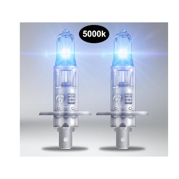 Osram H1 +100% COOL BLUE 5000k halogen lampor 12v DC P14.5s Metall utseende