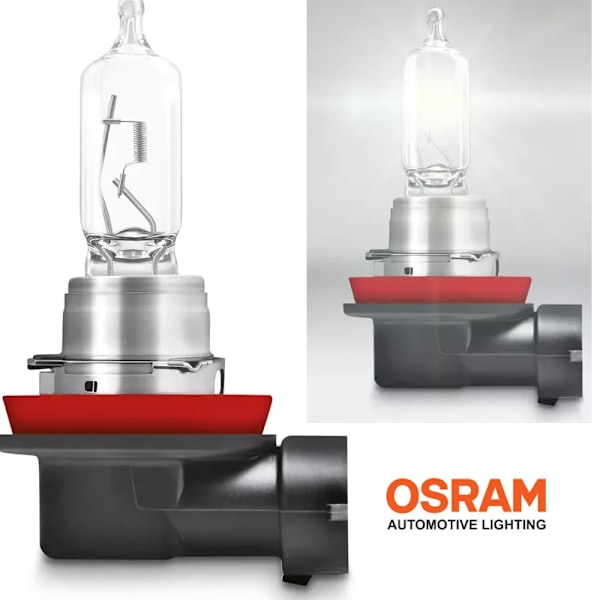 Osram H9 ORIGINAL 65w halogen lampor 12v DC   PGJ19-5  1st Metall utseende