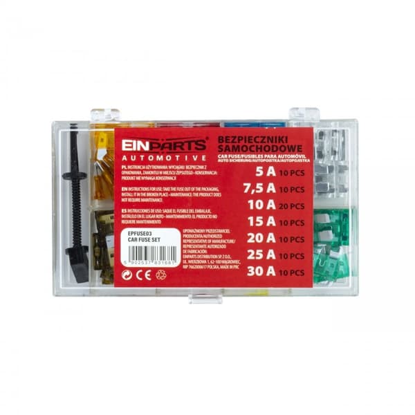Säkringar 80-pack standard modell 5A 7,5A 10A 15A 20A 25A 30A multifärg