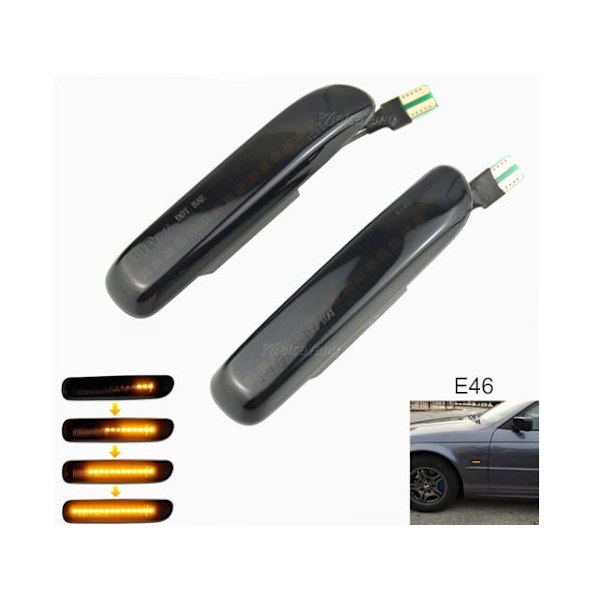 Led dynamisk blinkers BMW E46 Smoke styling 2-pack Svart