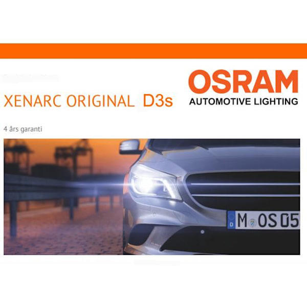 Osram D3S 35W 4300k XENARC Original xenon lampor 2-pack Metall utseende