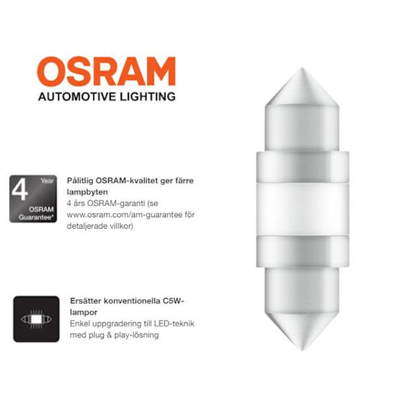 Osram c5w 31mm Led 6000K 1-pack festoon Vit