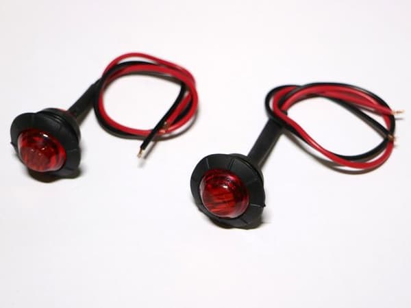 Markeringsljus, bakljus, röda LED-lampor, 2-pack, 12V Röd