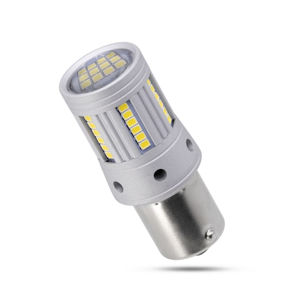 Ba15s 6000K led lampor bromsljus backljus 2000 Lumen 1156 p21w . Silvergrå