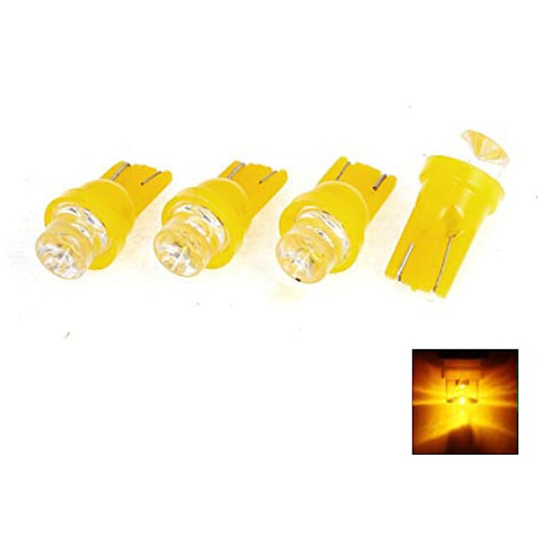 T10 w5w 4-pack Led lampor med 1st Flux-led Gul orange chip 12v DC Gul-Orange 4-pack