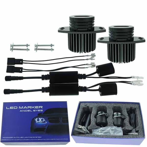 Angeleyes 40W LED lampor för BMW E90 E91 med original Xenon 2005-07 Silvergrå
