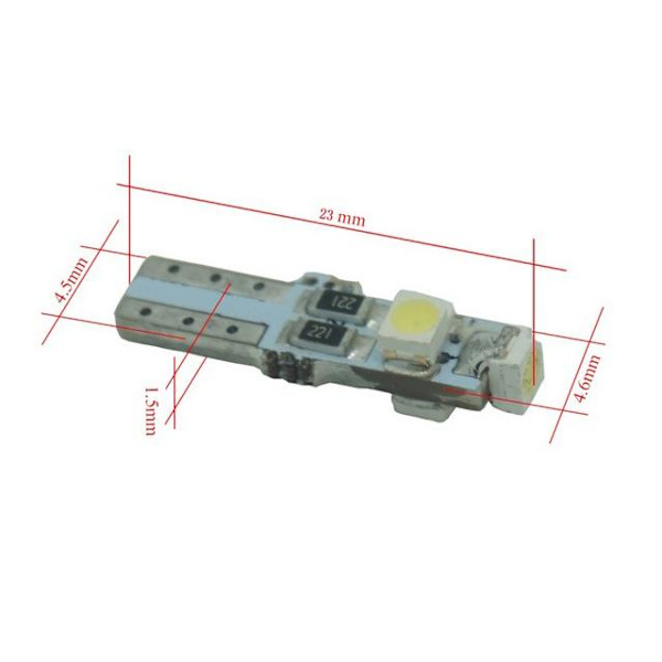 T5 Led 8-pack blå 1210smd W2x4.6d W2.1.x4.9d W1.2W W2.3W Blå