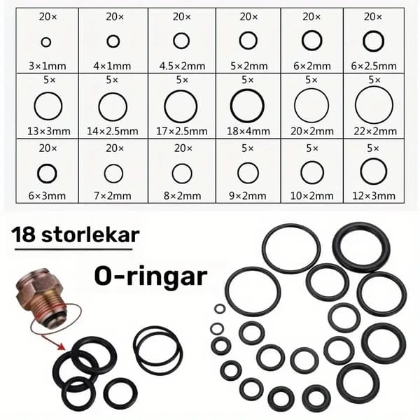 O-rings sortiment 225 st o-ringar