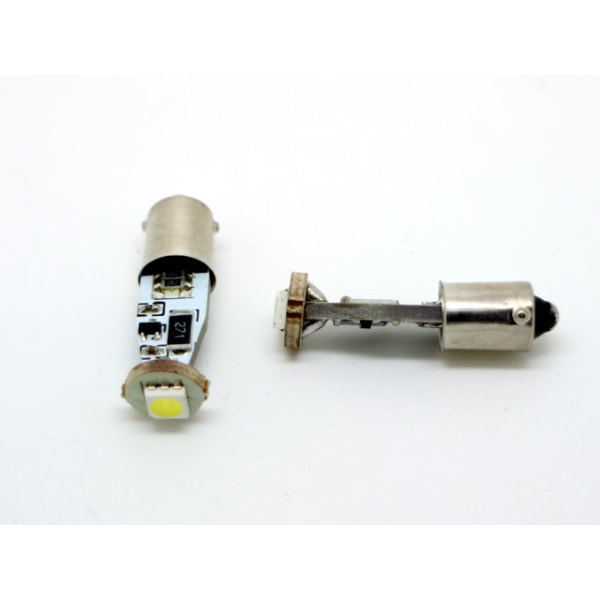 BA9S Canbus 6000k Led 2-pack T4W xenonlook Silvergrå