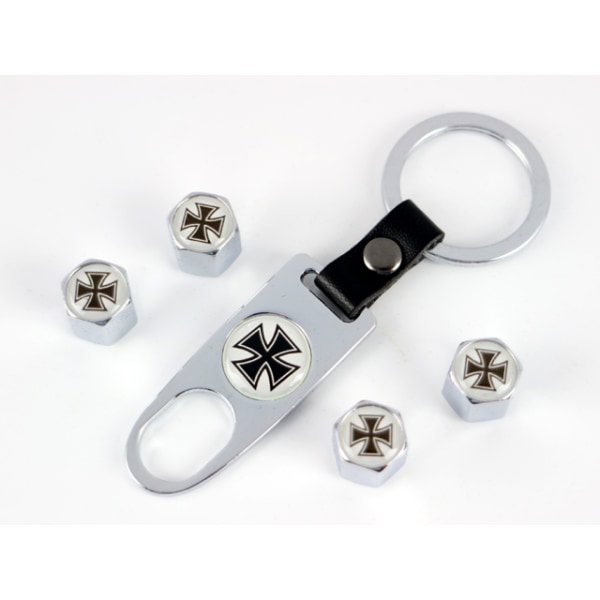 Ventilhattar Malteserkors 4st + nyckelring styling i fint set
