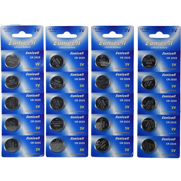 CR2025 20-pack Lithium batterier CR 2025 3V batteri