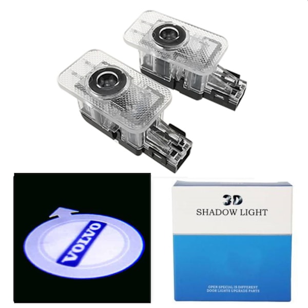 Volvo Led Laserlogga f. dörr V40 S60 V60 V70n XC60 XC70 XC90 S80 S90 .