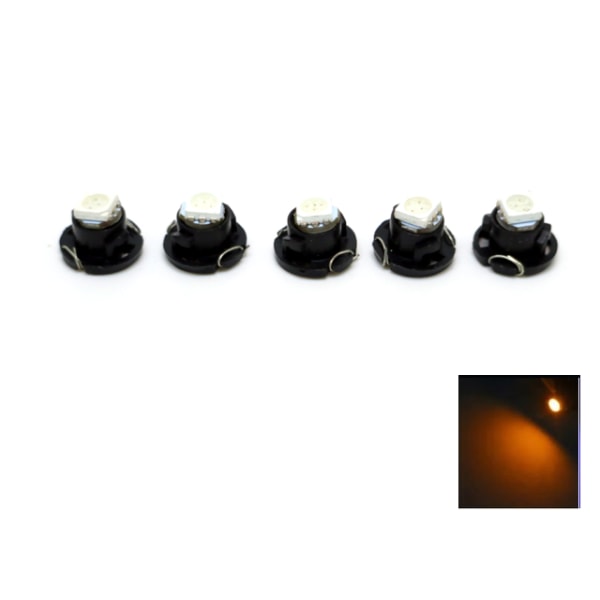 T4.7 T5 Neo Wedge 5-pack med gula led chip instrument belysning Gul-Orange 5-pack