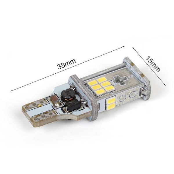 T15 W16W 921 912 906 backljus, LED m 18st 3020smd chip 6000K, 1 st.