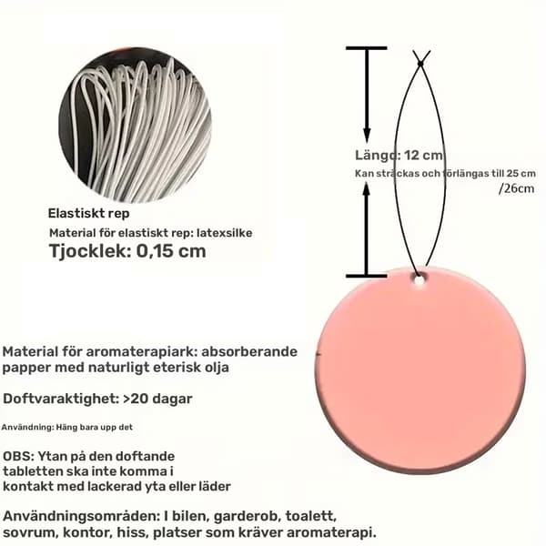 Autoshine luftfräschare 3-pack Vanilj. Extra tjock o ihållande doft.