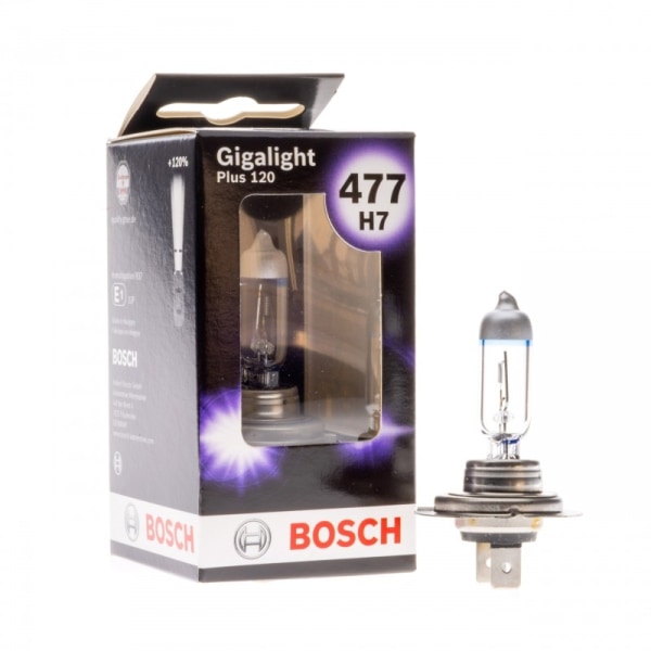 BOSCH H7 Gigalight plus 120% 55w 12v PX26d 2-pack Metall utseende