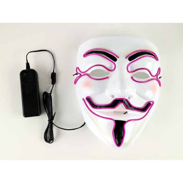 Mask Happy face med Glowstrip Lila glowstrip Lila