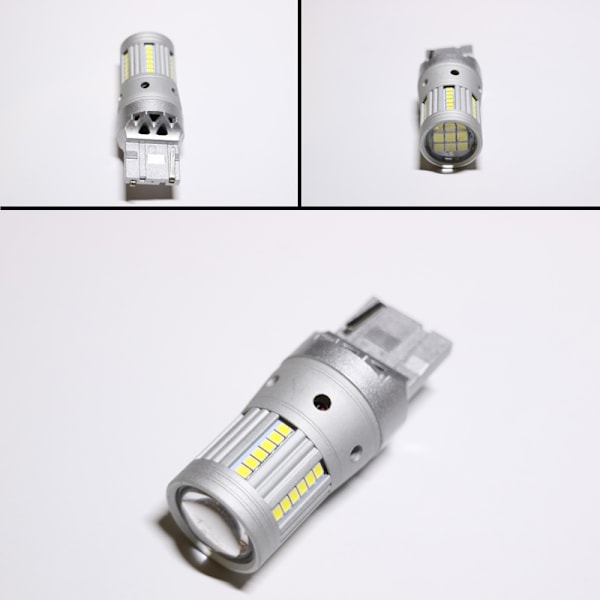 7440 6000K led lampor bromsljus backljus 2000 Lumen w21w T20 1-pack Silvergrå