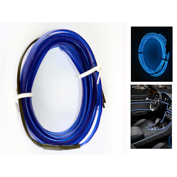 Glowstrip 200cm Blå ger en behaglig glödande effekt styling som neon / EL-wire Blå / Blue