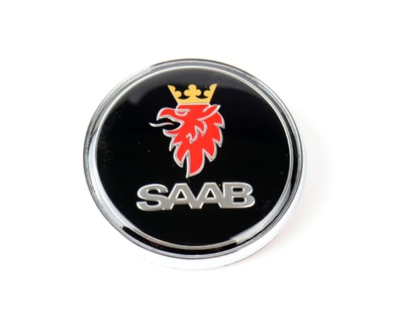 Emblem SAAB 68mm svart 2-pin 1-pack baklucka