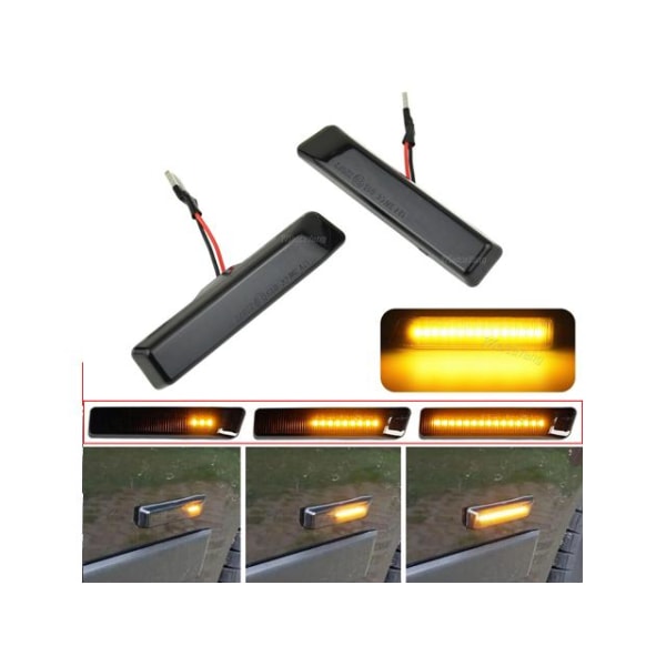 Led dynamisk blinkers BMW E36 E53 X5 Smoke styling 2-pack Svart