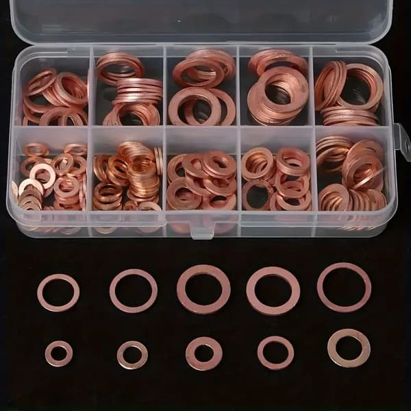 Kopparpackningar sortiment 100st