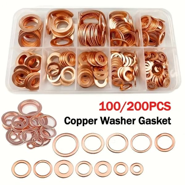 Kopparpackningar sortiment 100st