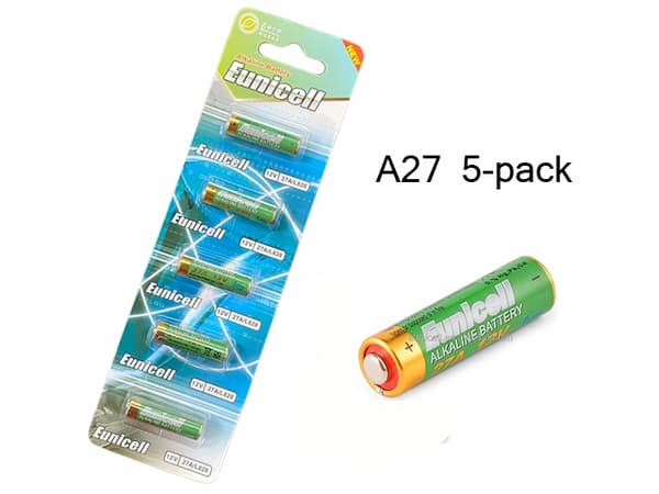 27A 5-pack Alkaliska batterier 12v A27 MN27 VR27