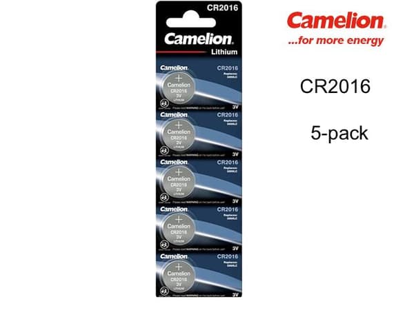 CR2016 5-pack Lithium batterier CR 2016 3V PKCell