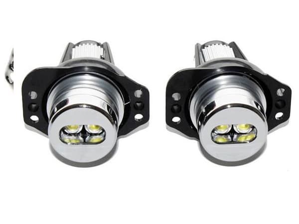 Angel Eyes LED lampor för BMW E90 E91 med original Xenon Silvergrå