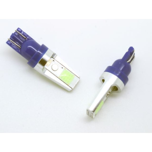 T10 w5w isblå Led lampor Canbus m. COB chip 2-pack