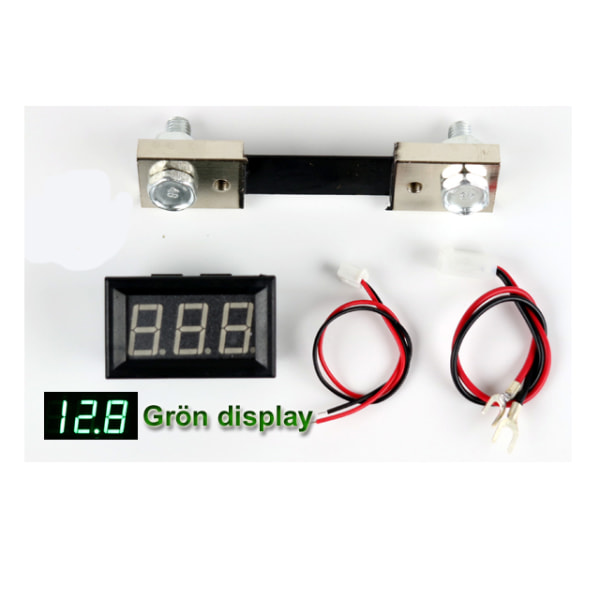 Amperemätare 0-100A DC Digital grön lcd med shunt