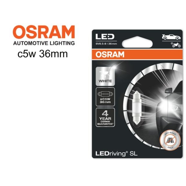 Osram c5w 36mm Led 6000K 1-pack spollampa festoon sv8,5-8 Vit