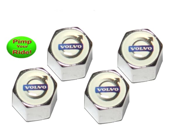 Ventilhattar Volvo vita 4-pack, styling, fint set Krom