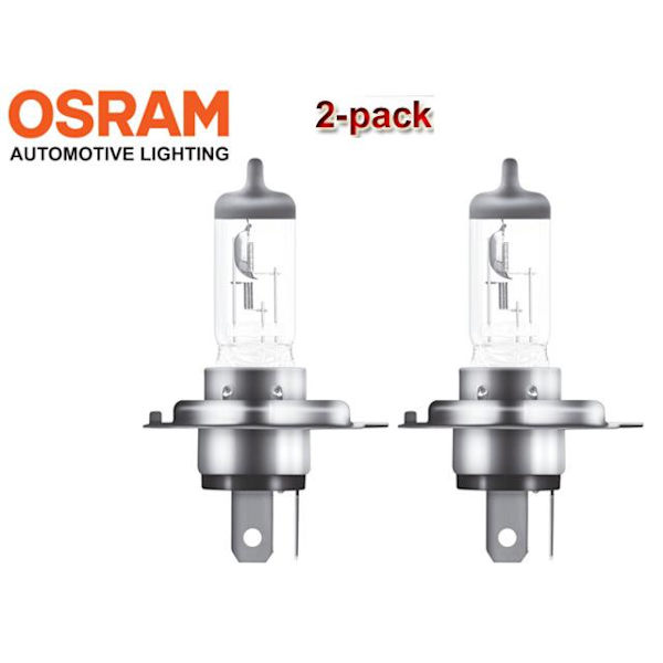 Osram H4 +100% 24volt 70/75w halogen premium lampor p43t 2-pack Metall utseende