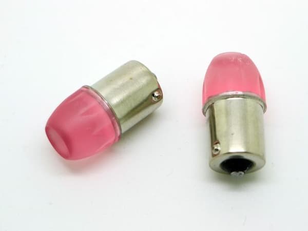 Ba15s r5w r10w 1156 röd Led lampor m.COB ledchip 2-pack Silvergrå