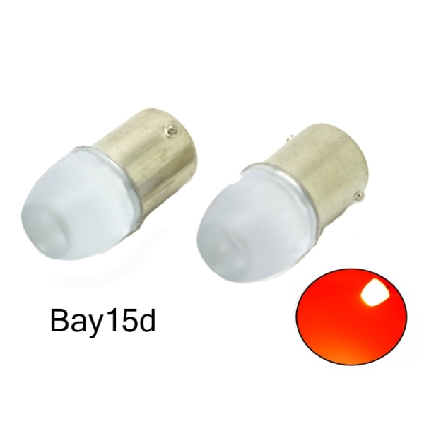 Bay15d 1157 p21/5w röd Led lampor m.COB ledchip 2-pack Silvergrå