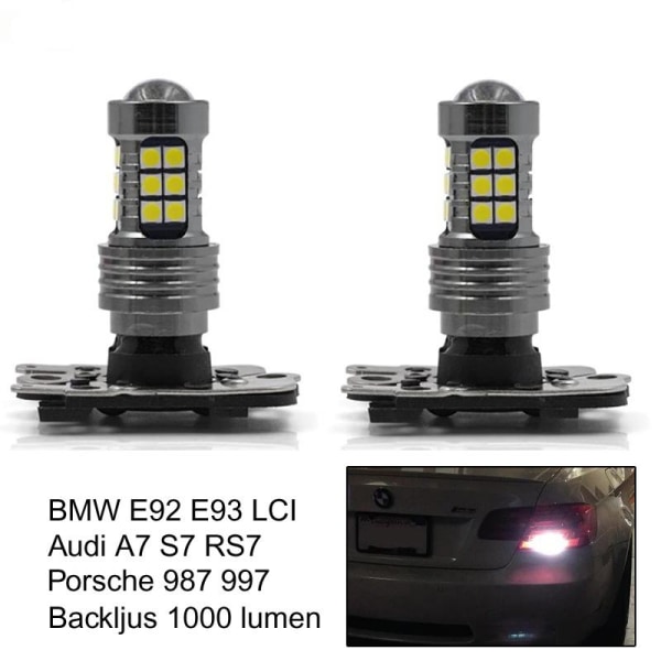 ph16w BMW E92 E93 LCI Porsche Audi A8 1000 lumen led backljus Vit