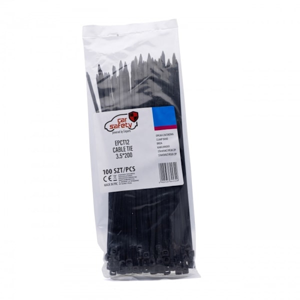 Buntband 3,5mm x 200mm 100-pack Carsafety Svart