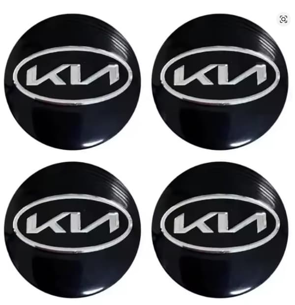 KIA, emblem till centrumkåpor, hjulnavsskydd, fälg, 4-pack, styling