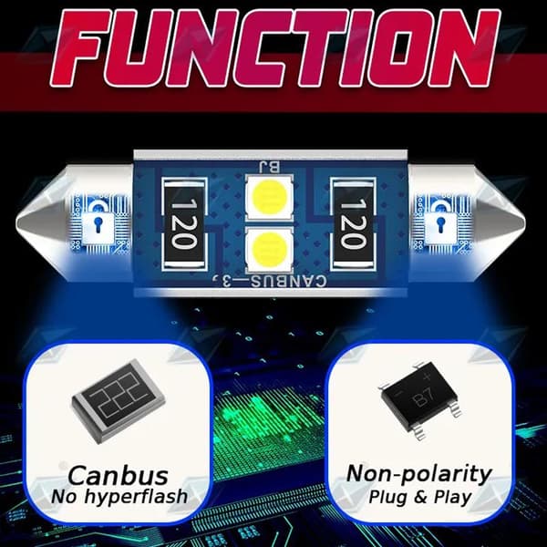 Canbus c5w 31mm  Led  6000K 31 mm 2-pack Vit