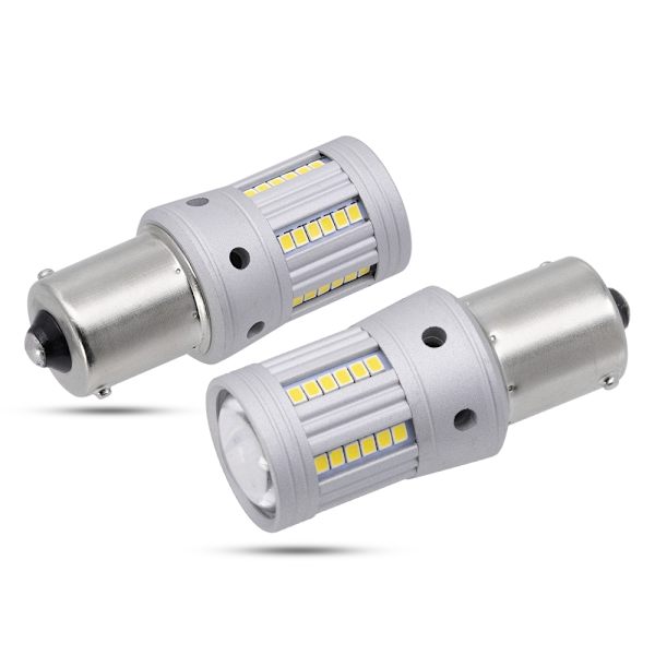 Ba15s 6000K led lampor bromsljus backljus 2000 Lumen 1156 p21w . Silvergrå
