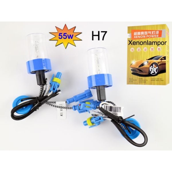 xenon lampor 55w H7 5000k 2-pack HID xenonlampor metallsockel MultiColor H7 5000k
