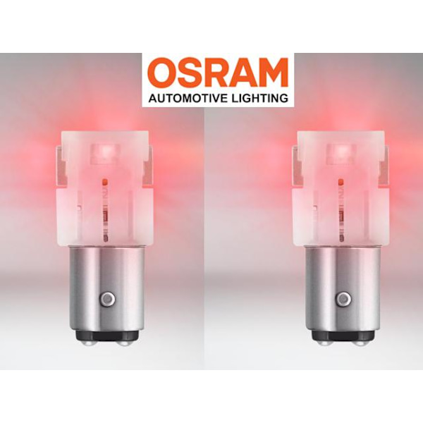 Osram röd p21/5w bay15d 1157 led lampor 12v premium led Röd