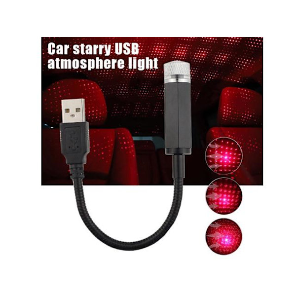 Led stjärnhimmel röd m.olika mönster 5v 100mv 28cm usb Röd