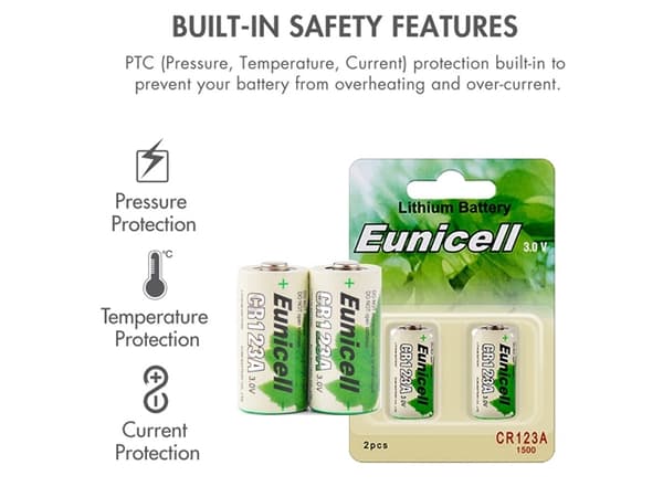 CR123A 8-pack Litiumbatteri 3V LR123