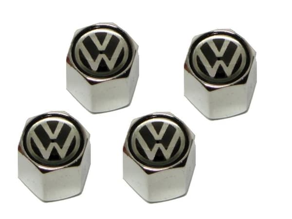 Ventilhattar Volkswagen VW 4-pack styling i fint set Krom