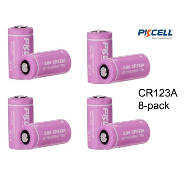 CR123A 8-pack Lithium batteri CR 123A 3V batteri LR123